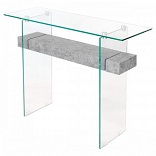 Glass Stone Console Table