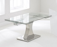 Amber Extending Glass Dining Table