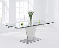 Lucille Extending Glass Dining Table Extended