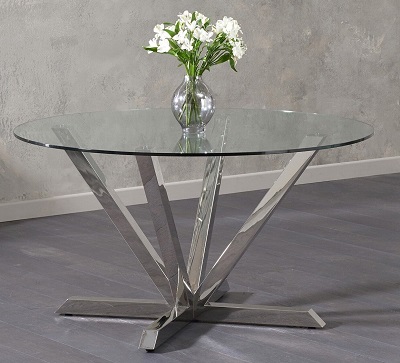 Rene Round Glass Dining Table